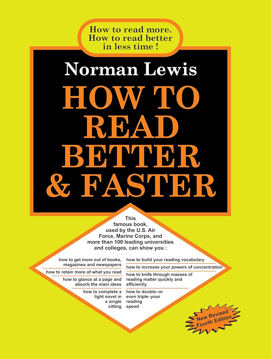 How to Read Better & Faster by Norman Lewis - Book Cover