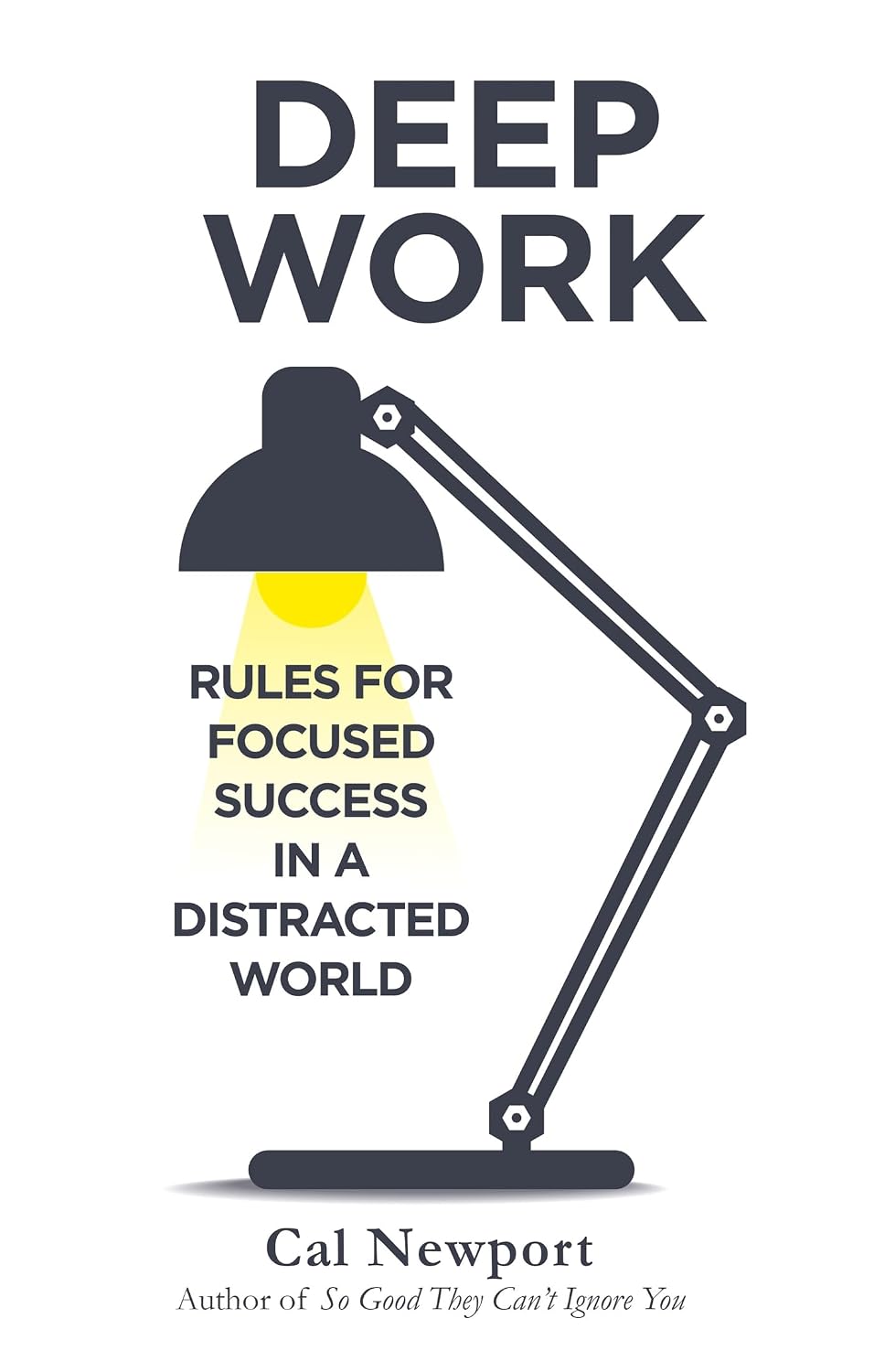 DEEP WORK: RULES FOR FOCUSED SUCCESS IN A DISTRACTED WORLD by Cal Newport - Book Cover