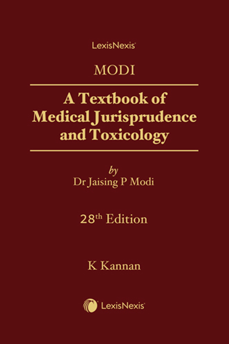A Textbook of Medical Jurisprudence and Toxicology by MODI - Book Cover